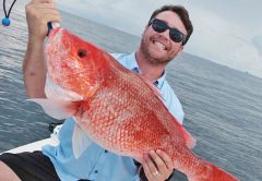 Preston with a stud nearshore snapper.