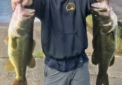 Rowan Floyd of Columbus, GA with his nice catch after a day on the lake with Guide Paul Tyre.