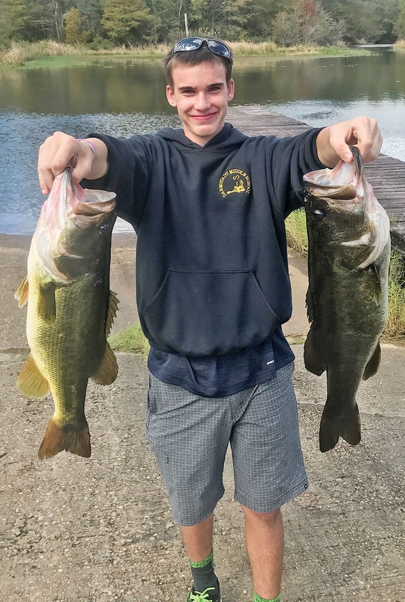 Rowan Floyd of Columbus, GA with his nice catch after a day on the lake with Guide Paul Tyre.