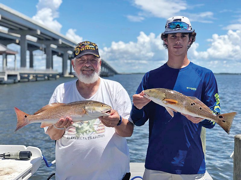 Some nice reds aboard Choctawhatchee Bay Fishing Charters with Capt Brad.