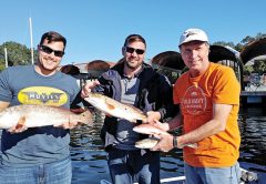 Spencer, Joe & Scott with some good eats from the bay.