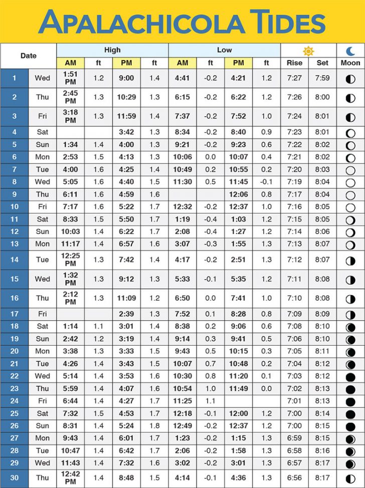 Tide Chart For My Local Coast