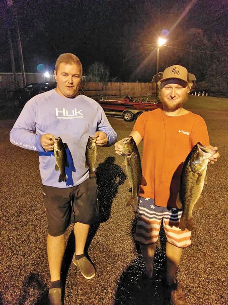 Terry & Chris with their winning bag at a recent Tuesday Night Shootout.