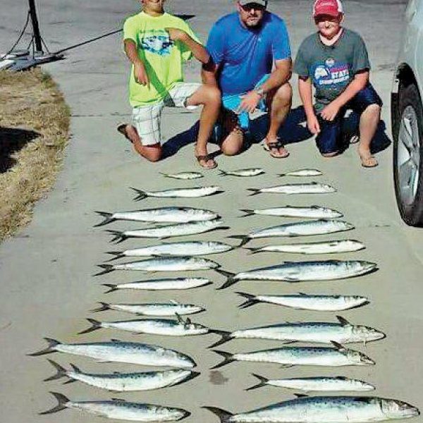 The Shingler fellas had some light tackle Spanish mackeral fun.