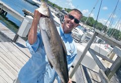 Trey is happy to have this cobia over for dinner.