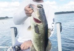 Tyler Gingrich of Panama City fishing Lake Seminole with guide Paul Tyre.