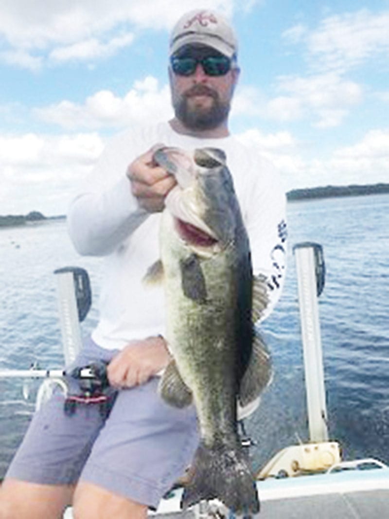 Tyler Gingrich of Panama City fishing Lake Seminole with guide Paul Tyre.