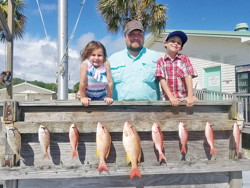 Wesley Jacobs and crew fishing with Capt Tew.