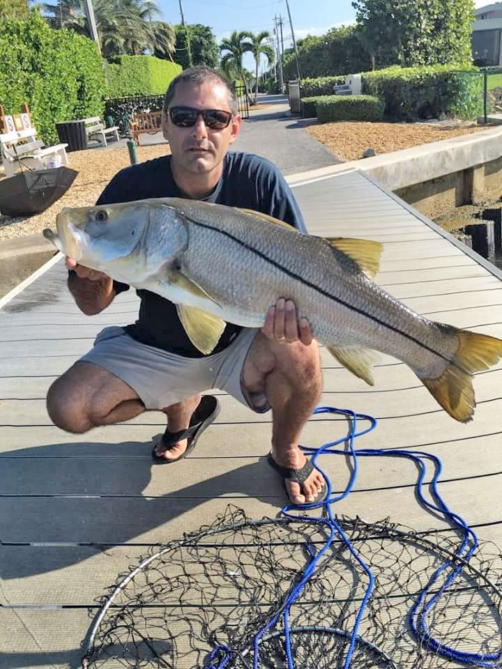 Josh Manso with a sweet springtime snook.