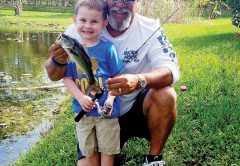 Three-year-old JoJo nabbed his first bass