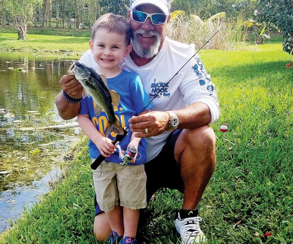Three-year-old JoJo nabbed his first bass