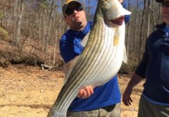 Brent Carson from Sandy Springs, GA with a huge 40 pounder fishing with Capt David Hare
