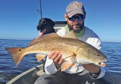 Capt. Jarret Johnson caught this stud redfish on the new Rapala Skitter V while fishing with me and Murphy dog in St. Joe Bay.