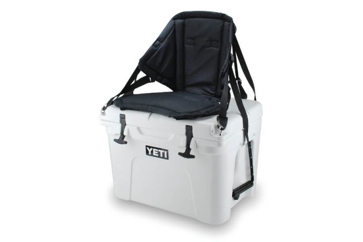 cooler with seat and backrest