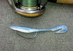 This Buzztail Shad is rigged and ready for action!