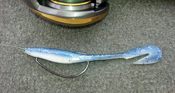 This Buzztail Shad is rigged and ready for action!