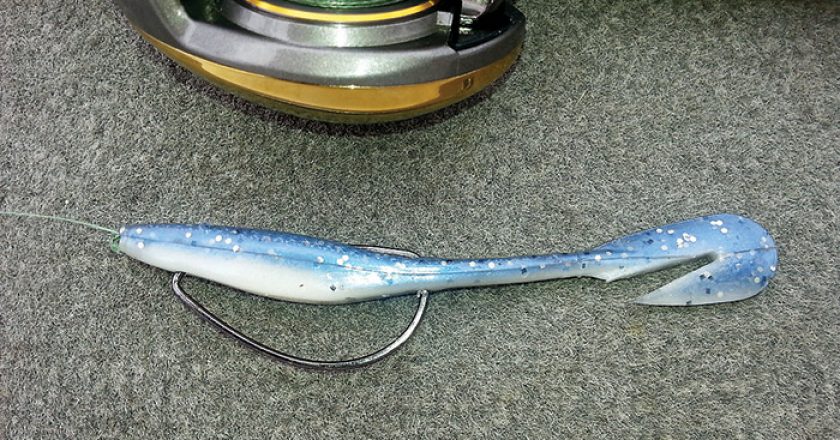 This Buzztail Shad is rigged and ready for action!