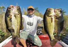 Josh Roller with a big bag of Everglades bass.