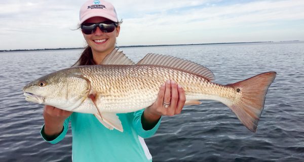 Abigail Posey with a nice 27 inch redfish