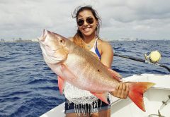 Nice mutton snapper for this fisher gal