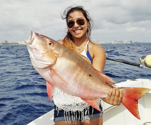 Nice mutton snapper for this fisher gal