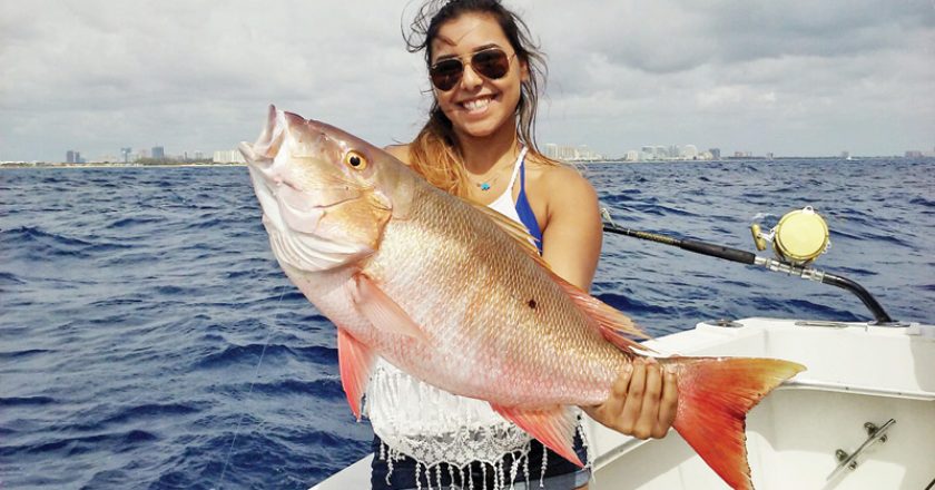 Nice mutton snapper for this fisher gal