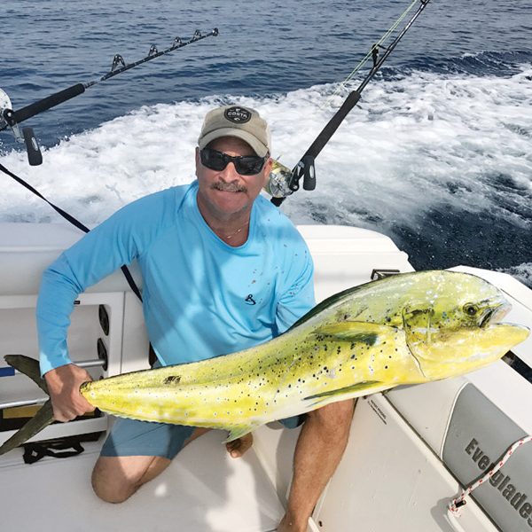 Ed Federkeil with a big cow dolphin