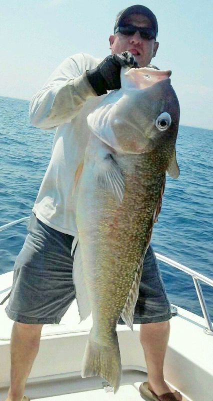 Capt. Sharkey caught this 34 lb. Golden Tilefish off Fort Lauderdale on the Maria Bonita, a 19 ft. Dusky.