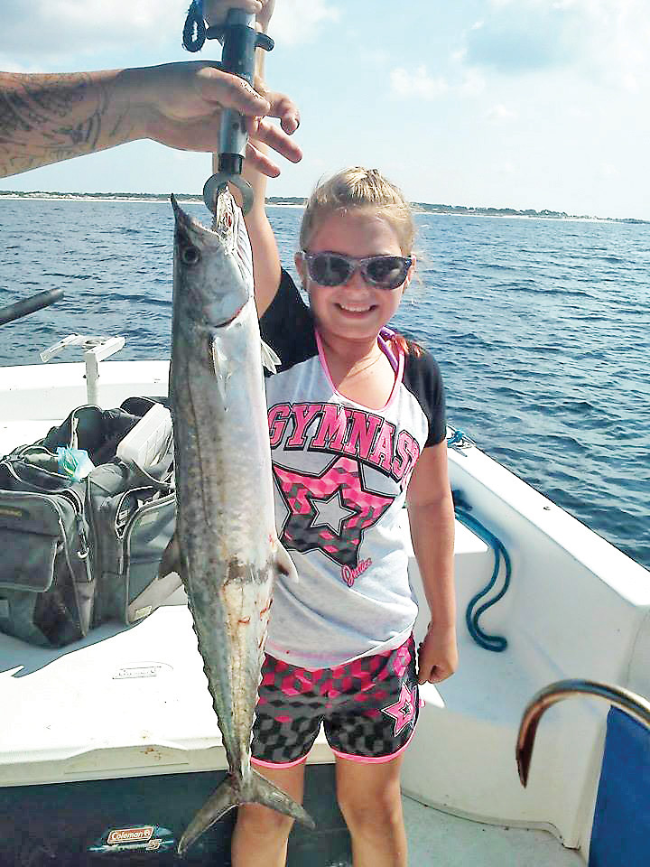 Kaleigh Wright won the battle with this king on the Adrenaline boat.