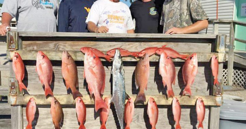 Nice haul aboard the Kitchen Pass with Capt. James Tew.