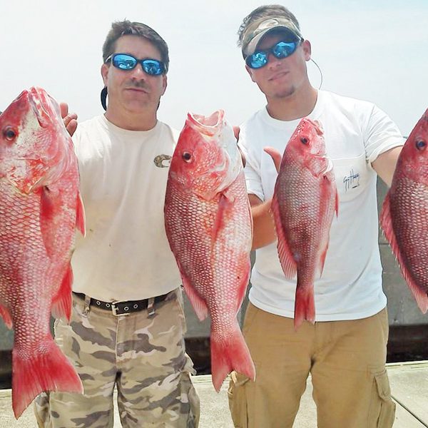 Ricky and Nick Gatlin got their limit in the bay with Capt. Jason.