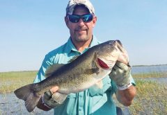 Capt Neal Stark with a Lake Okeechobee Bass.