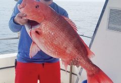 Clifford Knight of Panama City with a big sow snapper.