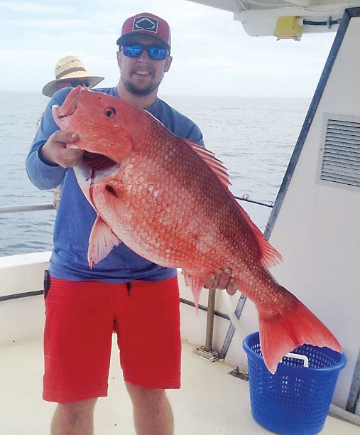 Clifford Knight of Panama City with a big sow snapper.