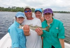 Family fun in East Bay for trout with Baily, Gene, Jesse & Melony from Little Rock, AR.