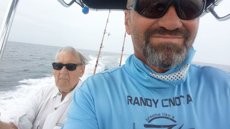 Jim and C-note cruising the Gulf.