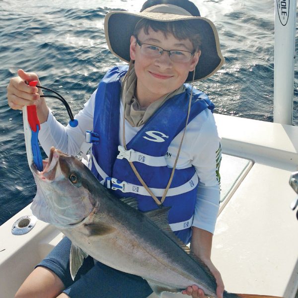 Brody from GA reeled this reef donkey in all by himself...mostly.