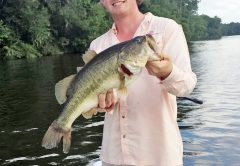 Matt Millholin from Atlanta, GA with a 7 lb. Talquin bass fishing with JR and Fishtallahassee Guide Service.