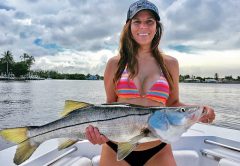 Marcela with her Pura Vida snook.
