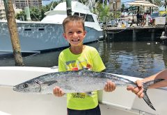 Nice kingfish caught by this kiddo on a sportfish charter aboard the New Lattitude.