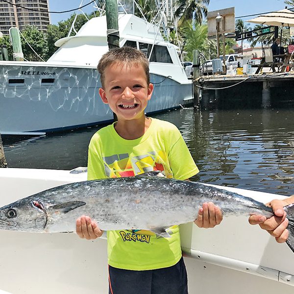 Nice kingfish caught by this kiddo on a sportfish charter aboard the New Lattitude.