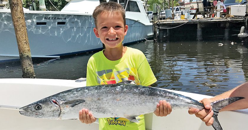 Nice kingfish caught by this kiddo on a sportfish charter aboard the New Lattitude.