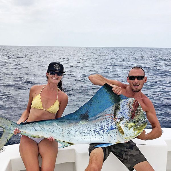 Capt. Brett just caught this huge, beautiful bull dolphin on one of his offshore sportfishing trips aboard the New Lattitude.