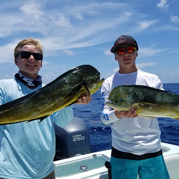 Aidan and Nolan Pryzgoda off of Cocoa Beach.