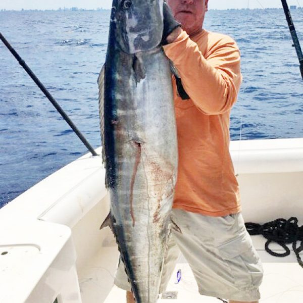 Capt Sharkey caught this 58 lb. wahoo off Fort Lauderdale.