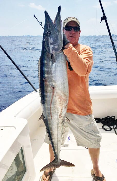 Capt Sharkey caught this 58 lb. wahoo off Fort Lauderdale.