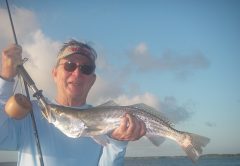 Johnny catches a bunch of nice trout on a recent trip with Capt. Mark Wright