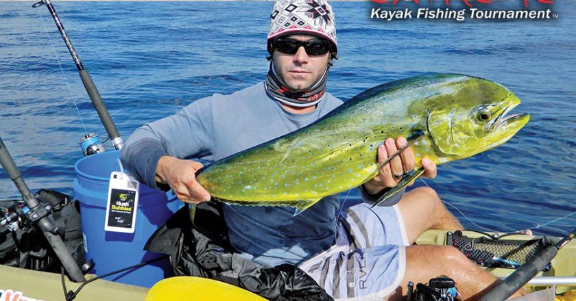 Joe Hector landed this mahi after it ate his pilchard off Pompano Beach.