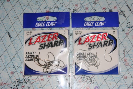 Eagle Claw Lazer Sharp L142F-3/0 Kahle Offset Hook, 40 Piece