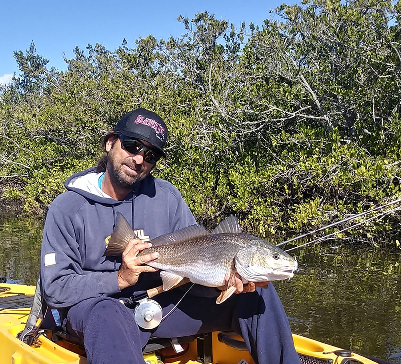 A slow approach and high sun were the ticket for this sightfished red for Capt. Alex of  LocalLinesChaters.com